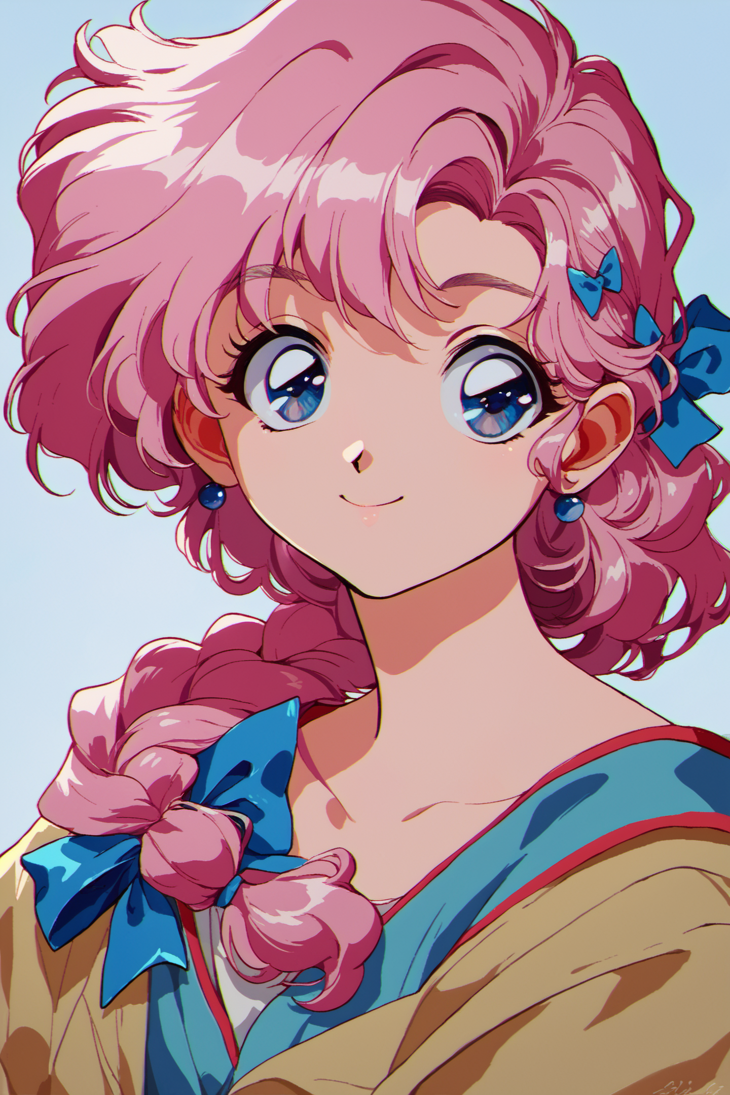 27431-2323345529-1girl,solo,smile,pink hair,portrait,blue eyes,looking at viewer,retro artstyle,bangs,ribbon,hair ribbon,bow,hair bow,braid,close.png